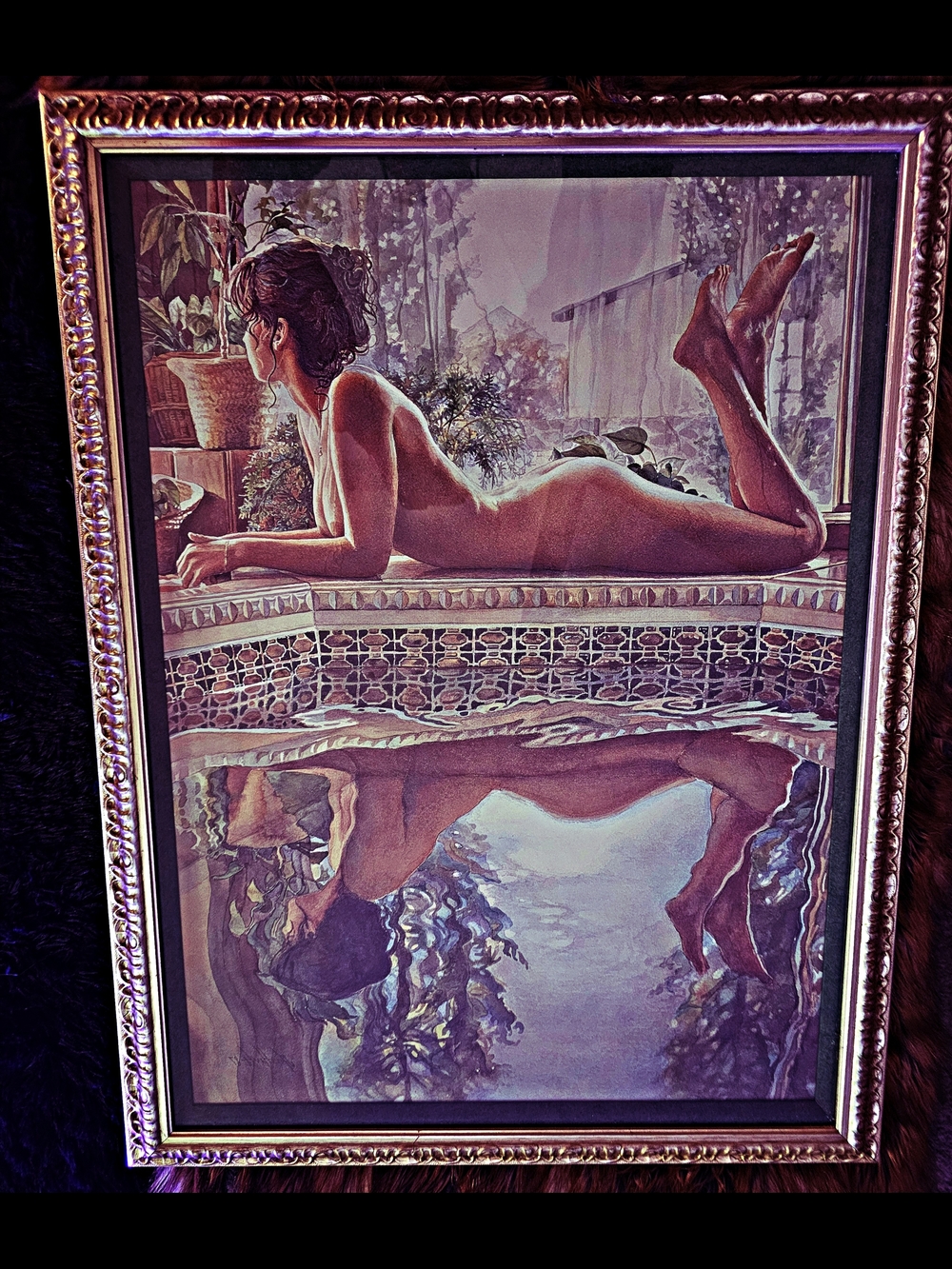 Framed Home Art Print — Nude Woman in Soft Earth Tones